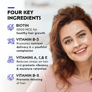 Elon Matrix 5000 Complete Multivitamin — Skin, Hair and Nail Growth Vitamins — Healthy Hair Growth Vitamins for Women & Men Elon