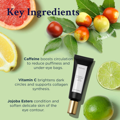 MATKAS Korean Vitamin C Under Eye Cream for Dark Circles & Puffiness (15ml)