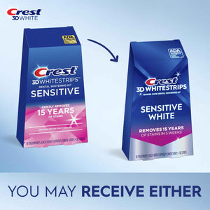 Crest 3D Whitestrips Sensitive White – Teeth Whitening Kit, 18 Treatments, Each with 1 Upper/1Lower, 36 Strips – Crest 3DWhite Teeth Whitening Strips