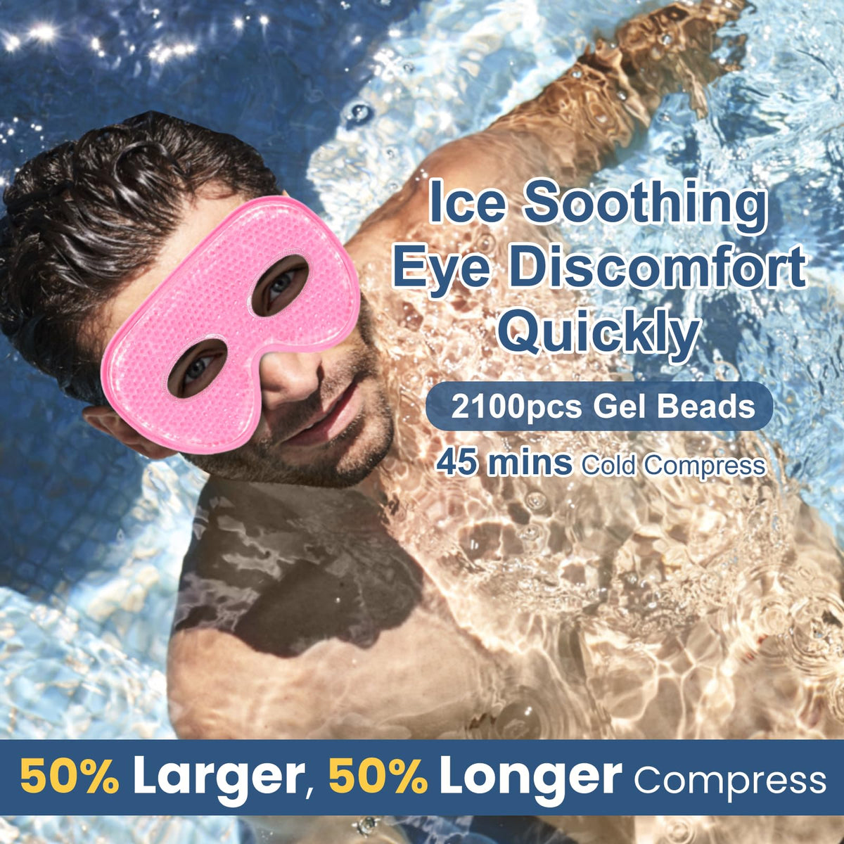 BeeVines XL Jumbo Gel Eye Mask - 2 Pack Cooling & Warming Relief