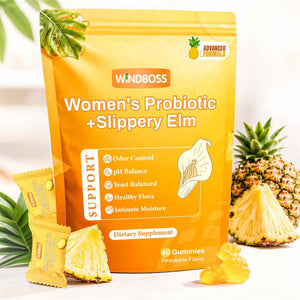 Her Juicy Womens Probiotic Gummies - Daily Feminine Care for Vaginal Health & Yeast PH Balance with Slippery Elm & Prebiotics - Supports Freshness & Balance - Individually Wrapped, 40 Gummies