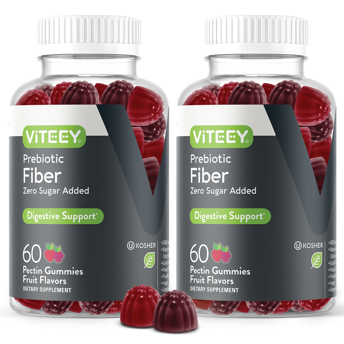 Viteey Prebiotic Fiber Gummies for Adults, 4g