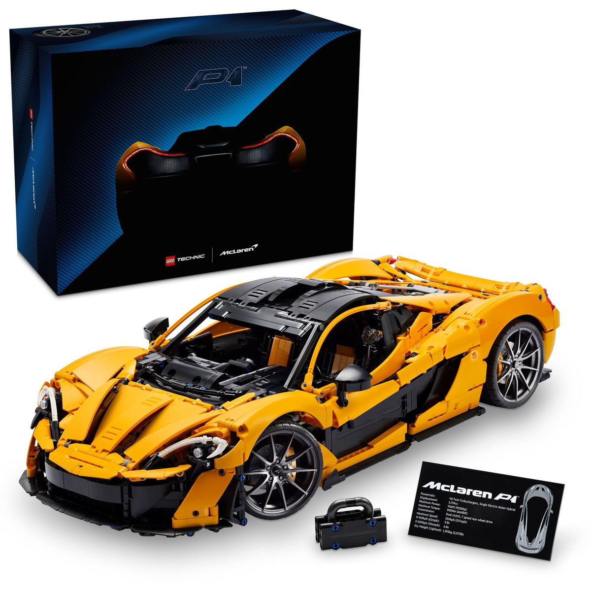 LEGO Technic McLaren P1 Hypercar Building Set, Gift for Adult Racing Fans, Race Car Collectible Model with V8 Piston Engine and 7-Speed Gearbox, 42172