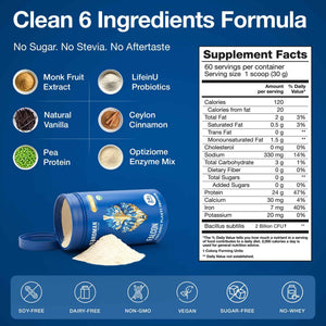 BIRDMAN Falcon Organic Vegan Protein Powder Vanilla, 24g Protein, Sugar Free, Probiotics, Low Carb, Keto Friendly, Dairy Free, Lactose Free, Non Whey