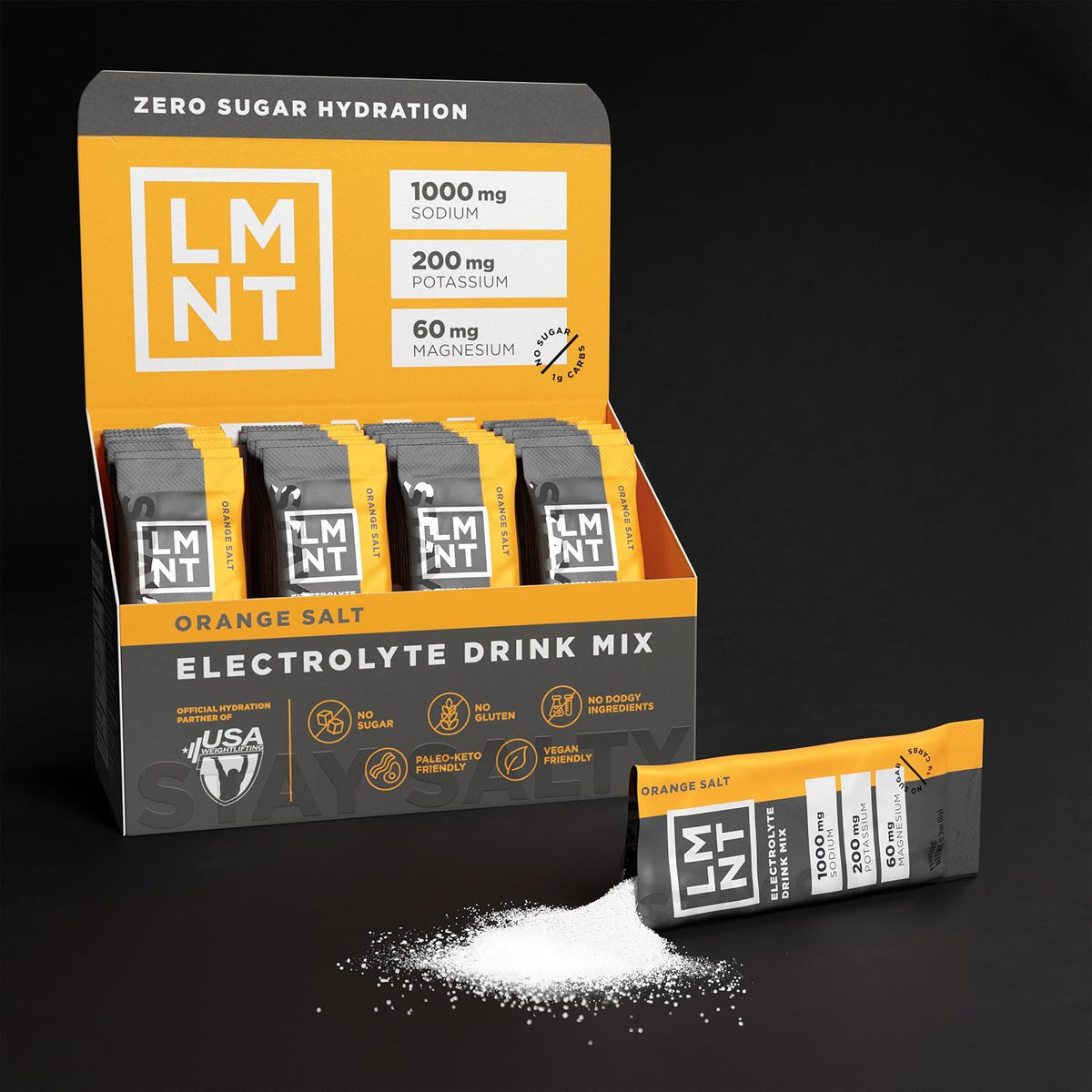 LMNT Zero Sugar Electrolytes - Orange Salt - Drink Mix - 30-Count