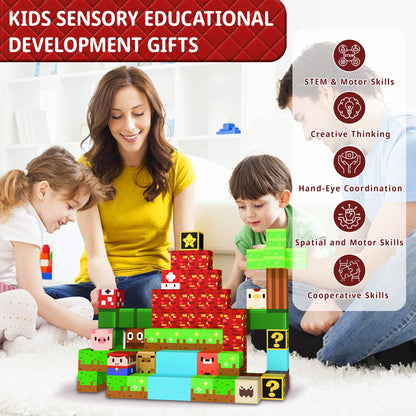 Caiuiyda Magnetic Building Blocks Sandbox World Set