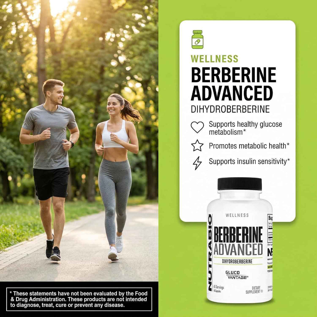 NutraBio Berberine Advanced Supplement (Dihydroberberine), 200 mg - Provides Advanced Absorption Carbohydrate Tolerance Support, 60 Caps