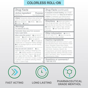 Biofreeze Professional Colorless Pain Relief Roll On, Knee & Simple Backache Relief, Arthritis Pain Reliever, Neck Pain Relief, Cooling Joint Pain Relief, Roll-On Menthol Gel 3 Fl Oz BiofreezeBuy Supplements Australia