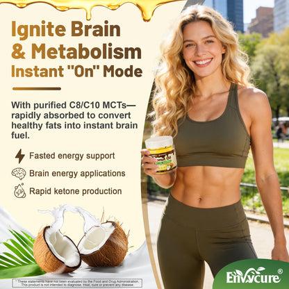 MCT Oil Organic Gummies, Coconut Oil + Omega-3, Turmeric, Probiotics, 60Ct