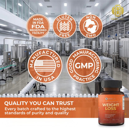 Weight Loss Pills for Women & Men – GLP-1 Support Diet Pills with Garcinia Cambogia - Effective Appetite Suppressant - Metabolism Booster – Belly Fat Burner for Men & Women - Made in the USA