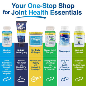 RUB ON RELIEF Arthritis Pain Relief Cream - 10-in-1 Non-Greasy Joints Pain Cream for Knees, Back, Neck, Hands, & Muscle Aches with Menthol, Camphor, Arnica, MSM & Turmeric Up to 8 Hours, 3oz (3 Pack)