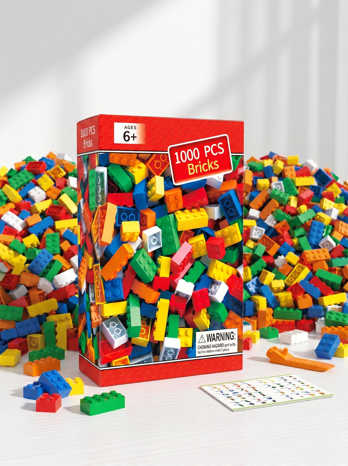 1000 PCS Classic Building Blocks Set, Safe ABS STEM Educational Construction Toy Gift for Kids Ages 3+
