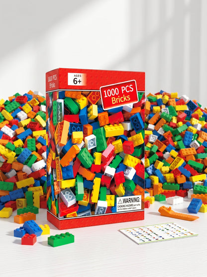 1000 PCS Classic Building Blocks Set, Safe ABS STEM Educational Construction Toy Gift for Kids Ages 3+