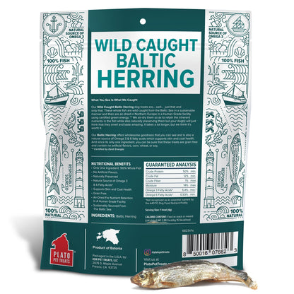 Plato Single Ingredient Wild-Caught Baltic Herring Dog - 8.5 oz