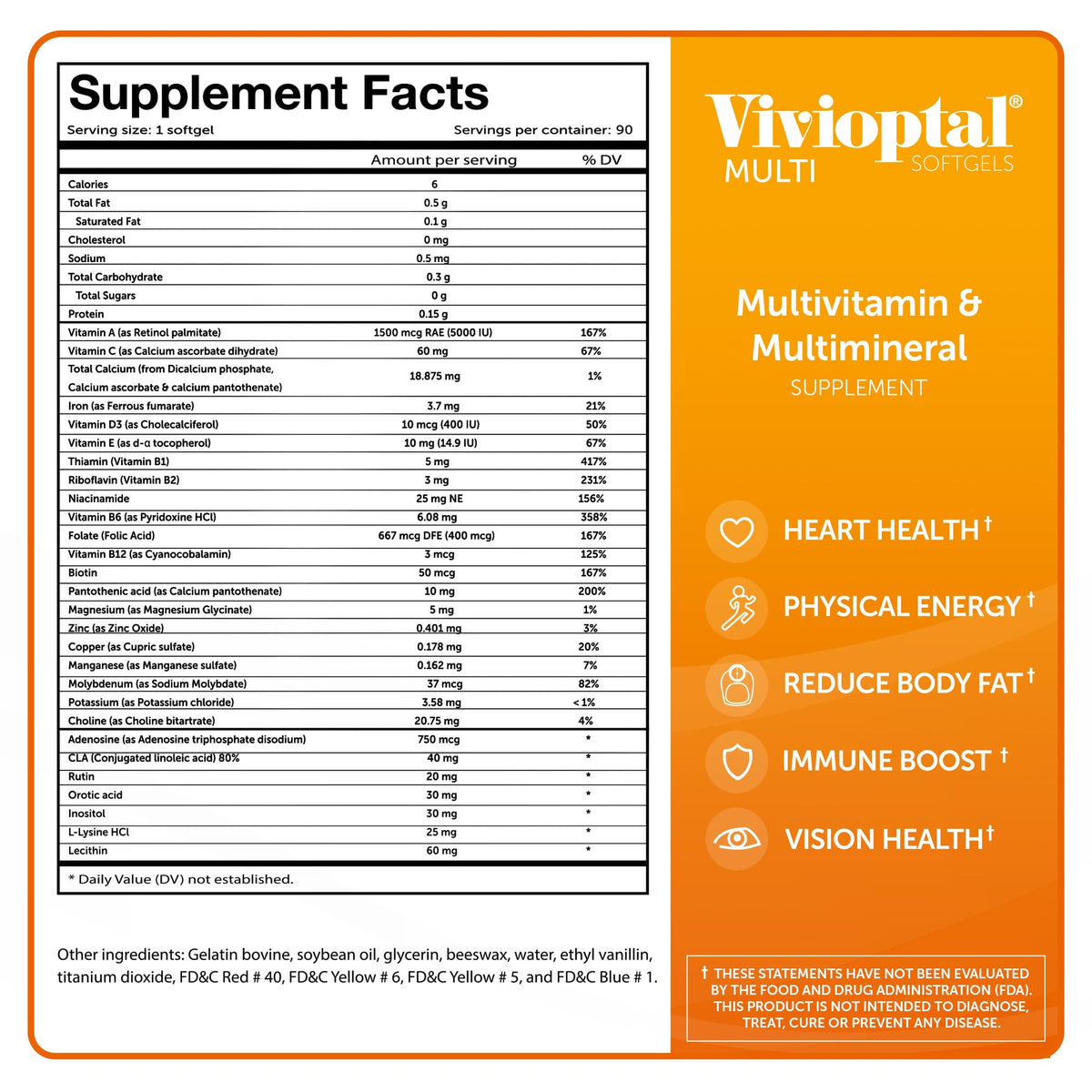 Vivioptal Multi, 90 Softgels, Multivitamin & Multimineral, Gluten Free, German Formula