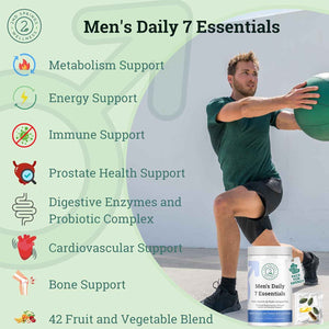ALA & ALC Complex + Men’s Daily 7 Essentials Bundle - Energy, Metabolism, Cognitive Support, Vitality, Immunity & Daily Wellness