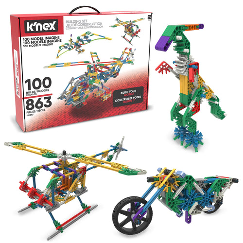 K'NEX - 100 Model Building Set ‚ 863 Pieces, STEM Building, Kid Construction Set‚ Ages 7+ - Amazon Exclusive