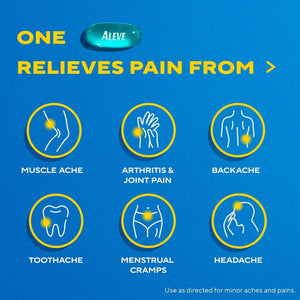 Aleve Liquid Capsules, Naproxen Sodium Capsules 220 mg (NSAID), Pain Reliever/Fever Reducer, Fast Pain Relief, 120 Count AleveBuy Supplements Australia