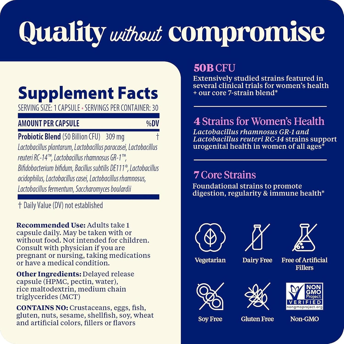 Enzymedica SubCulture Women's Probiotic, 50B CFU, Gut Support, 30 Caps - Helps Maintain Healthy Vaginal Flora & Urinary Tract Balance