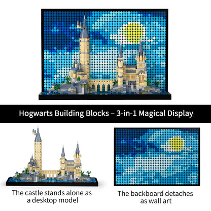 TG BLOCKS Micro Brick Magic Castle Building Set: 3D Wall Art | 2-in-1 Home Decor Model | Creative Castle & Painting Display | DIY Gift Idea Building Toy for Teens Ages 8+ Kids, Adults