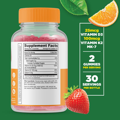 Lifeable Women's Prenatal Multivitamin + Vitamin D3 + Vitamin K2, Gummies Bundle - Great Tasting
