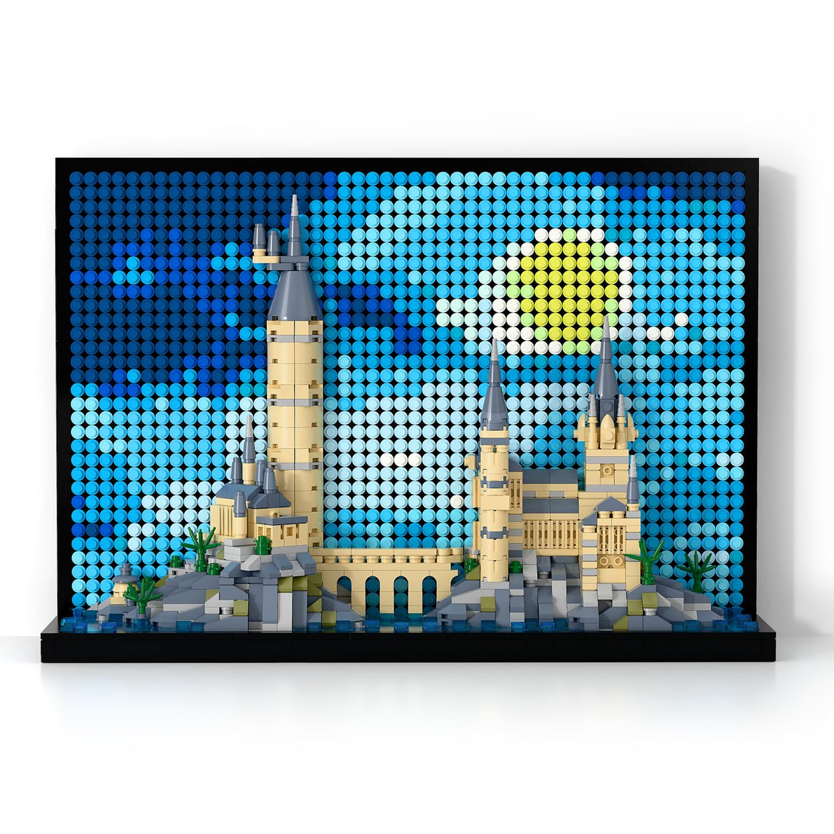 TG BLOCKS Micro Brick Magic Castle Building Set: 3D Wall Art | 2-in-1 Home Decor Model | Creative Castle & Painting Display | DIY Gift Idea Building Toy for Teens Ages 8+ Kids, Adults