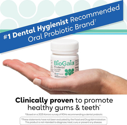 BioGaia Prodentis Oral Probiotics for Teeth & Gums and Bad Breath - Dental Hygienist-Recommended - Promotes Healthy Gums & Improves Oral Health - Fights Bad Breath - Dental Probiotic (3-Pack)