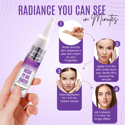 Dermaxgen Instant Under Eye Bag Remover Cream – Dark Circles & Puffiness Treatment, Anti-Aging Eye Cream for Wrinkles and Tired Skin – 0.21 oz