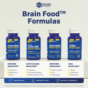 Acetylcholine Brain Food - Acetyl L-Carnitine & Alpha GPC Supplement - Supports Production of Acetylcholine - Neurotransmitter Supplement
