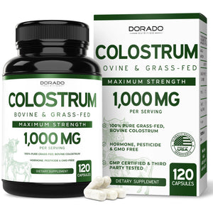 Colostrum (120 Count) Bovine Colostrum Capsules Supplement and Supergreens (60 Gummies) Superfood for Immunity Support with Greens Supplements with 8 Ingredient Power Blend - Vegan Safe & Made in USA DORADO NUTRITION buy supplements Au