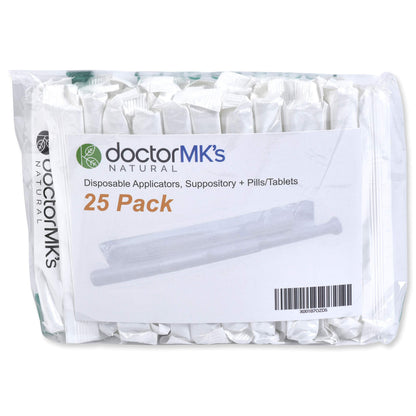 Suppository Applicators (25-Pack), Fits Most Suppositories, Pills and Tablets, Individually Wrapped