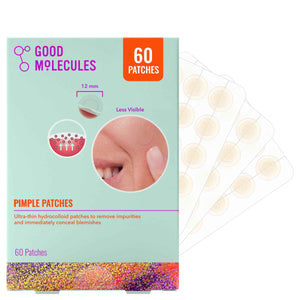 Good Molecules Pimple Patches for Face, 60 Pack - Ultra-Thin Hydrocolloid Acne & Zit Patches