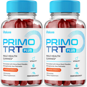 (2 Pack) Primo TRT Gummies, Primo TRT Advanced Performance Blend Supplement, PrimoTRT Try Prime Gomitas Maximum Strength for Males Support for Overall Health Wellness All Natural Ingredients (120 Ct) VitaluxaBuy Supplements Australia