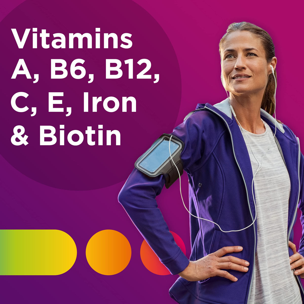 Centrum Multivitamin for Women, Multivitamin/Multimineral Supplement with Iron, Vitamin D3, B Vitamins and Antioxidant Vitamins C and E, Gluten Free, Non-GMO Ingredients - 65 Count