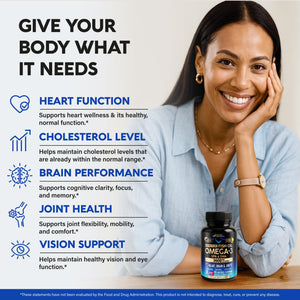 Omega 3 Fish Oil 3600 mg - Omega 3 Supplement | EPA & DHA - Heavy Metals Free - Heart, Brain & Joint Support - Purified Fish Oil for Men & Women - Lemon Flavored - Made in USA, 90 Softgels NUTRAHARMONYBuy Supplements Australia