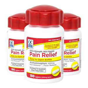 Quality Choice Easy Open Extra Strength Pain Relief, Acetaminophen 500mg Extra Strength, Pain Reliever and Fever Reducer for Headache, Backache, Toothache and Muscle Aches, 150 Count Bottle. Quality ChoiceBuy Supplements Australia
