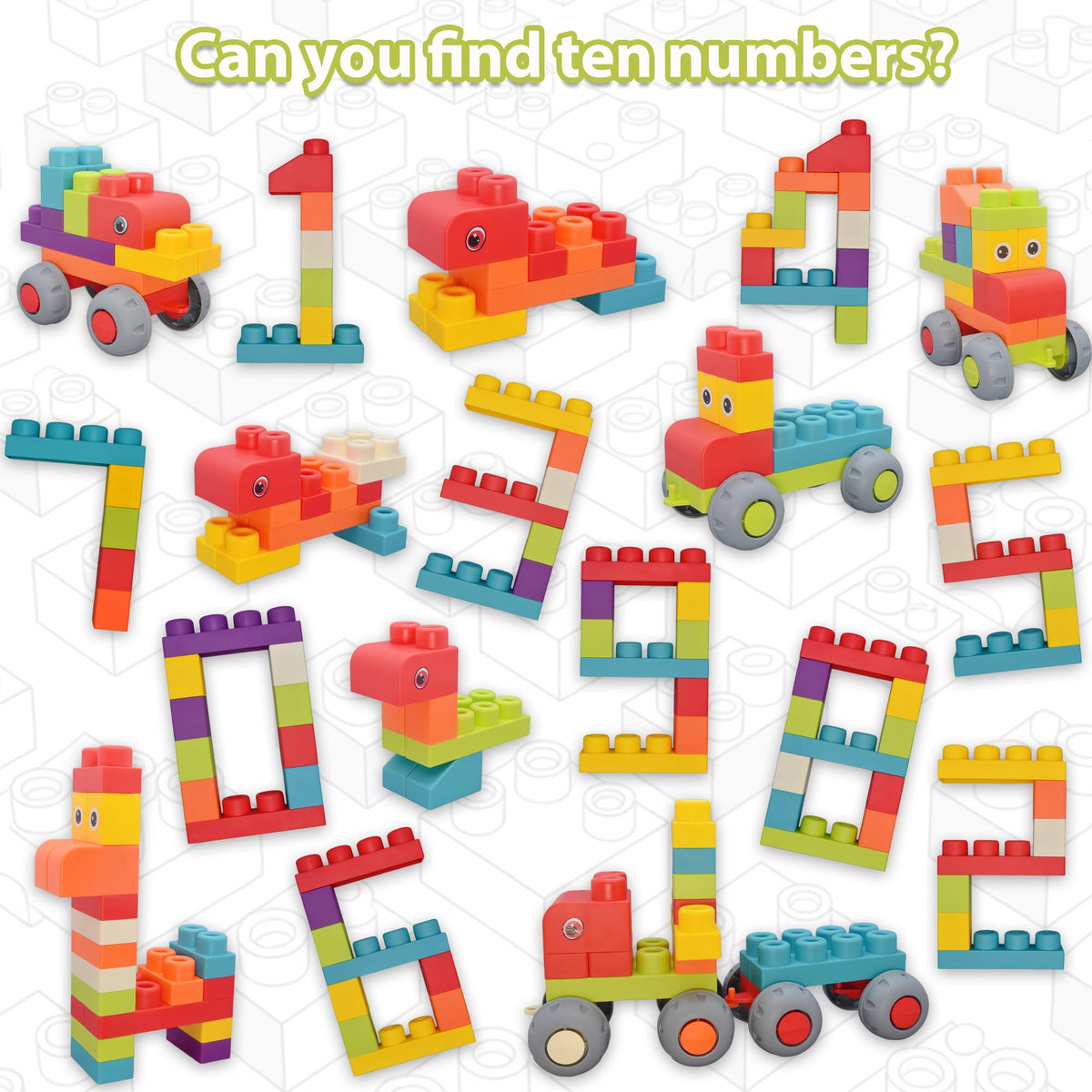 83 PCS STEM Soft Building Blocks Set for Toddlers 18 Months+, Large Construction Stacking Blocks with Storage Box, Educational Preschool Toy to Develop Creativity, Imagination and Fine Motor Skills