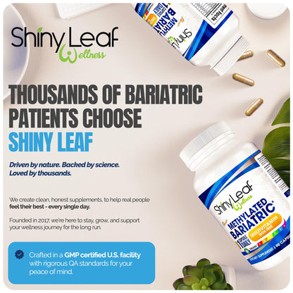 Shiny Leaf Bariatric Multivitamin Without Iron, Methylated B12, 90 Count
