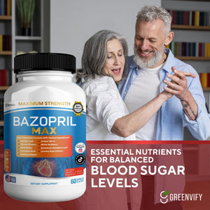 GREENVIFY Bazopril Max Maximum Strength Dietary Supplement, 60 Capsules, with Herbal Blend, Vitamins & Minerals (1) GREENVIFYBuy Supplements Australia
