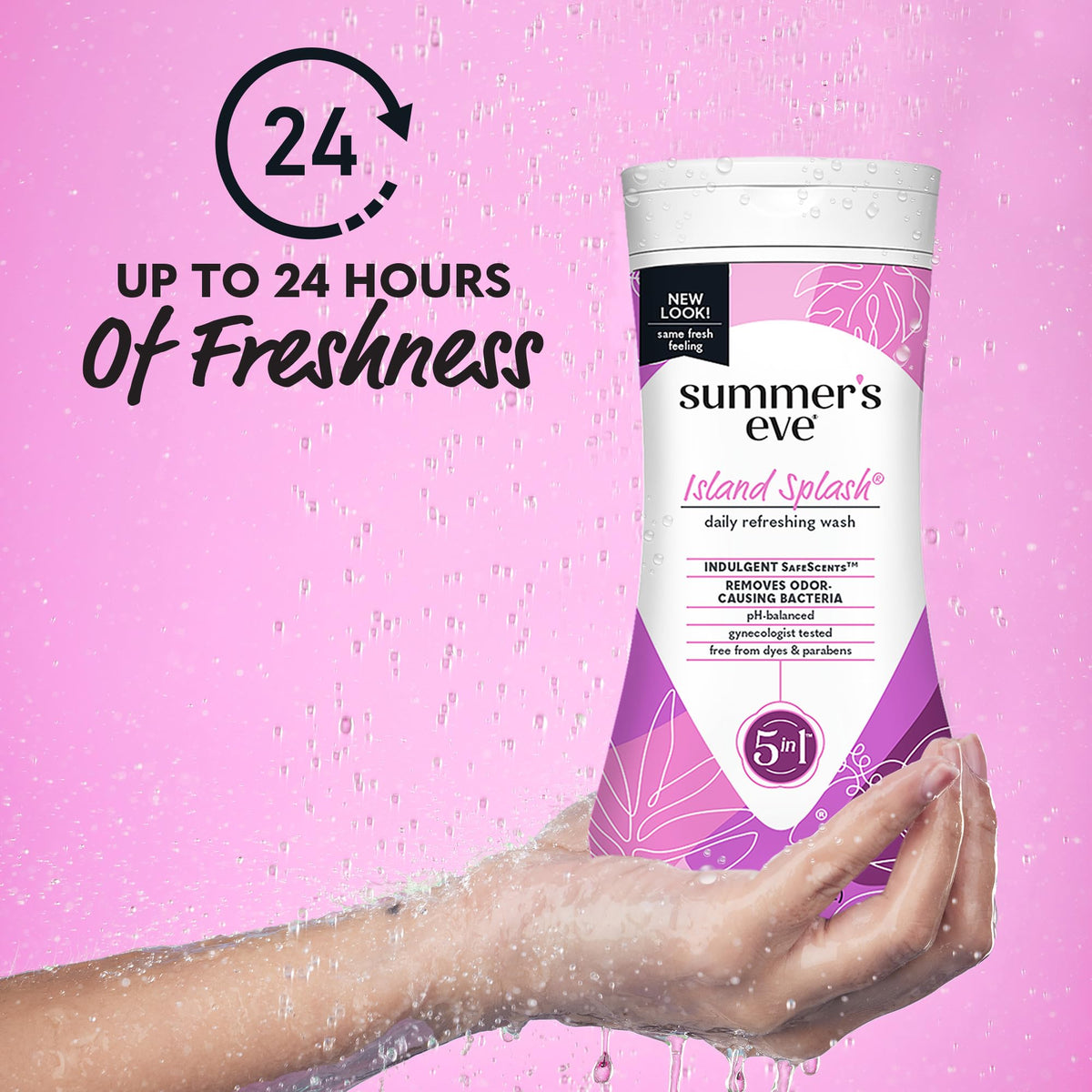 Summer's Eve Island Splash Refreshing Daily All Over Feminine Body Wash, Removes Odor