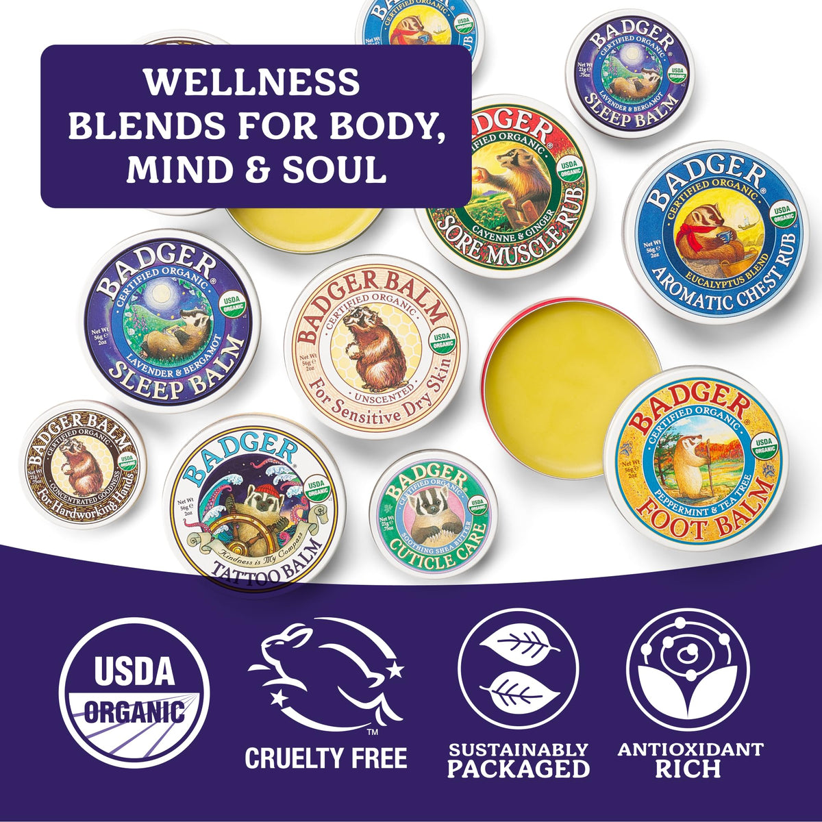 Badger Balm, Sore Muscle Rub - 2 oz