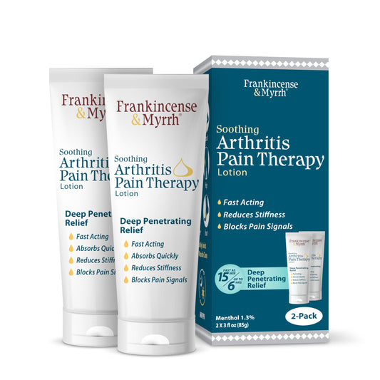 FRANKINCENSE & MYRRH Arthritis Pain Therapy Lotion, Dr Approved 3oz, 2 Pack