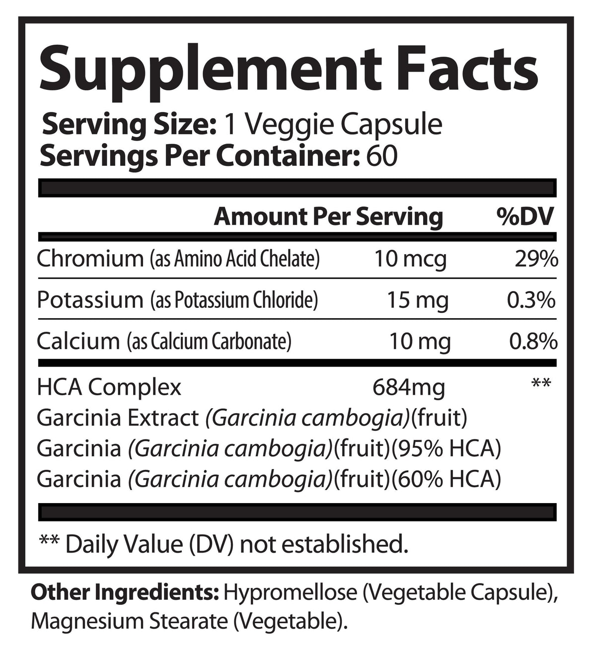 100% Pure Garcinia Cambogia Extract – 95% Natural HCA 1368mg per Serving – Fast Weight Loss Support, All-Natural Appetite Suppressant – for Men & Women - 30 Servings