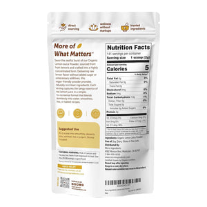 Micro Ingredients Organic Lemon Juice Powder, 10 Ounce - Natural Fruit Flavor - Made from Real Lemon - No Sugar & Additives - Great for Drinks, Smoothie & Beverages - Non-Gmo & Vegan Friendly