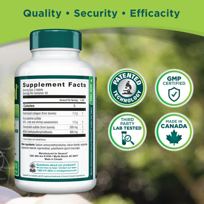 Genacol Optimum – Glucosamine, Chondroitin, MSM & Collagen, 60-Day Supply