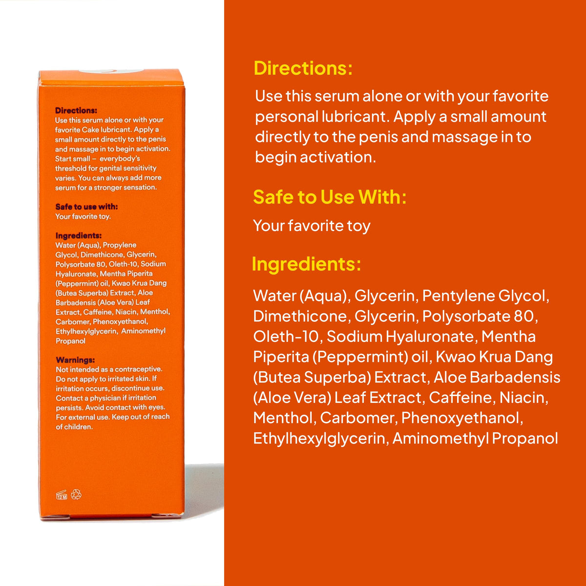 Hello Cake Stim for Him, Stimulating Arousal Serum for Men, 0.5 fl oz