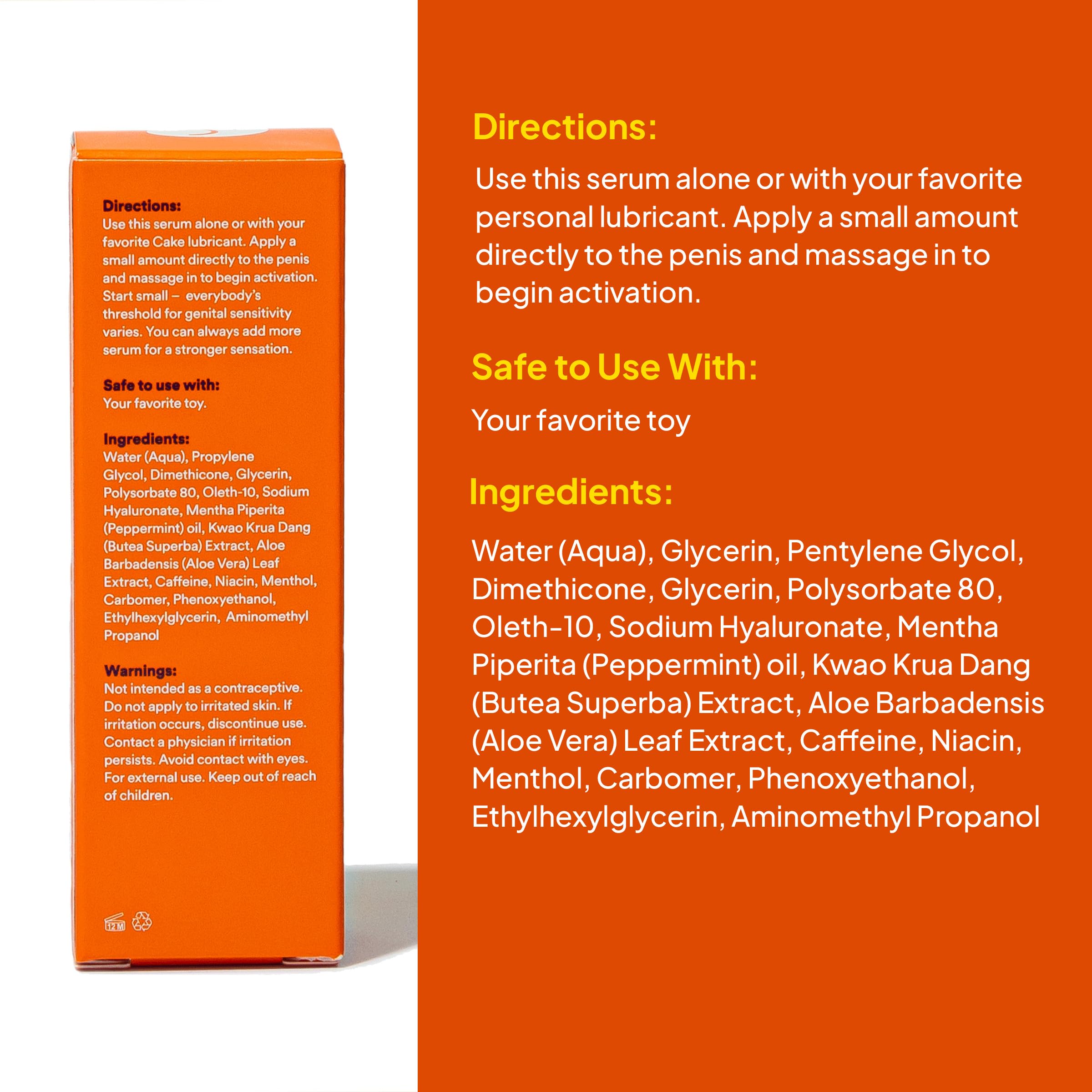 Hello Cake Stim for Him, Stimulating Arousal Serum for Men, 0.5 fl oz