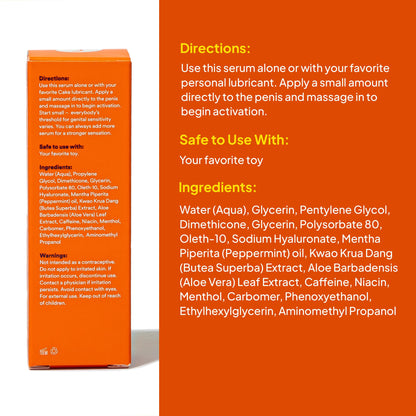 Hello Cake Stim for Him, Stimulating Arousal Serum for Men, 0.5 fl oz