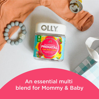 OLLY The Essential Prenatal Gummy Multivitamin, 30 Day Supply