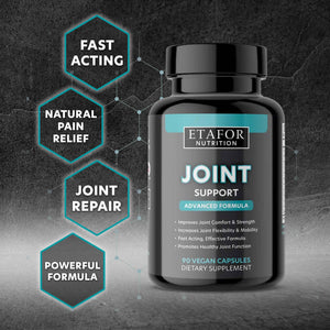 ETAFOR Joint Support Supplement - Joint Health Supplement with Glucosamine, Boswellia Serrata, Turmeric and Black Pepper Extract